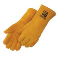 Bourbon Brown Leather Welder Gloves w/Kevlar Sewn